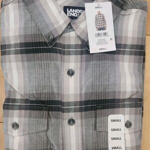 Lands' End tradional fit long sleeve button up shirt mens Sz S,M,L,XL *new*